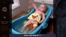8. Cute baby - Biểu cảm dễ thương của các bé_Tập 2- cảm xúc trái ngược khi bé đi tắm