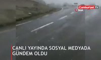 Canlı yayında sosyal medyada gündem oldu