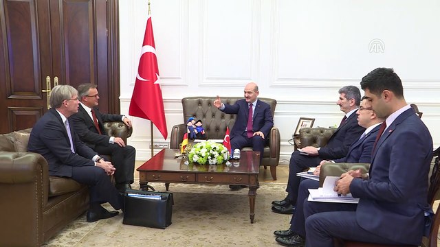 Bakan Soylu, Almanya İçişleri İmar ve Yurt Bakanlığı Müsteşarı Engelke'yi kabul etti - ANKARA