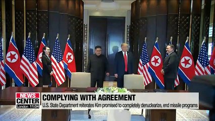 Download Video: Washington reiterates Pyeongyang's commitment to denuclearize, while Seoul says the 