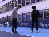 Thiem shows off keepy-up skills to Chelsea's Willian