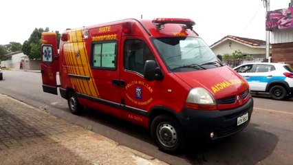 Gestante é socorrida após queda no Bairro Guarujá