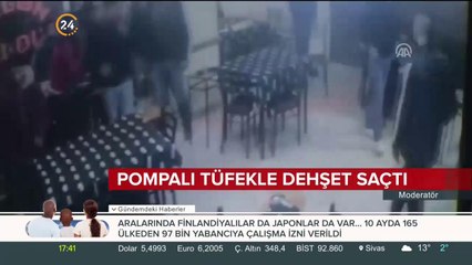 Pompalı tüfekle dehşet saçtı