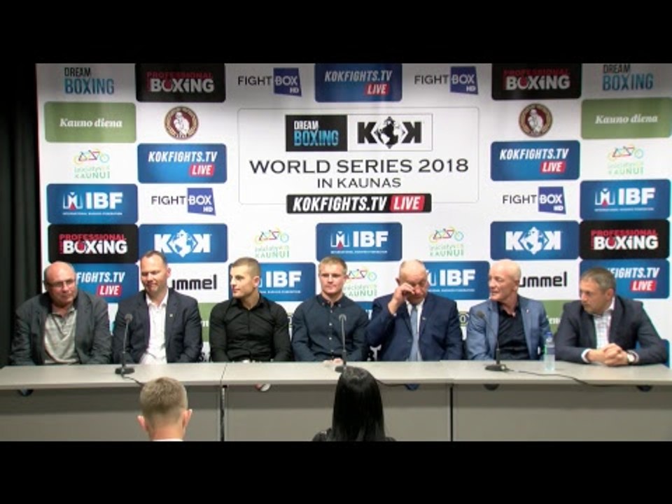 "Dream Boxing & KOK World Series 2018 Kaunas" Press Conference