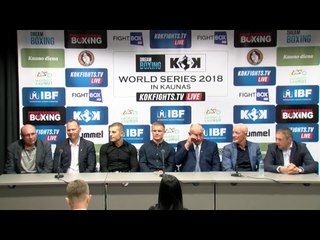 "Dream Boxing & KOK World Series 2018 Kaunas" Press Conference