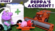 Duplo Peppa Pig has an Accident involving Disney Pixar Cars Frank and Thomas & Friends