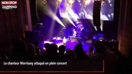 Le chanteur Morrissey attaqué en plein concert (vidéo)