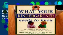 D.O.W.N.L.O.A.D [P.D.F] What Your Kindergartner Needs to Know: Preparing Your Child for a Lifetime