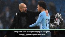 Sane can't pick between Low and Guardiola after tough question from schoolkid