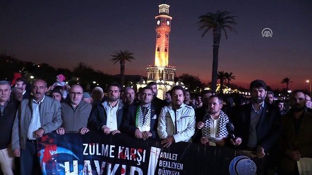 İsrail'in Gazze'ye yönelik saldırıları protesto edildi - İZMİR