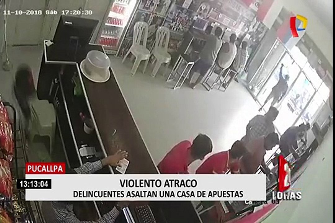 Pucallpa: delincuentes armados asaltan local de apuestas deportivas