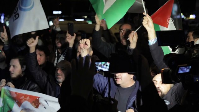 İsrail'in Gazze'ye yönelik saldırıları İstanbul'da protesto edildi