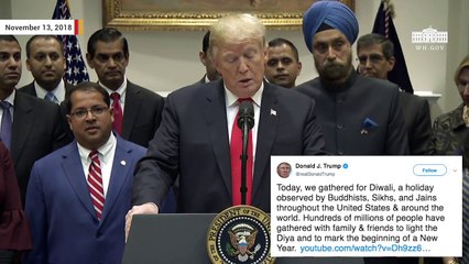 Download Video: Trump Doesn't Mention Hindus In Tweet About Diwali, A Major Hindu Festival