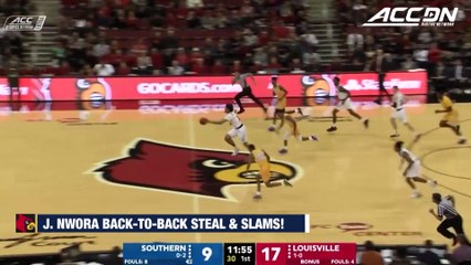 Louisville Gets Back-to-Back Steal & Slams From Jordan Nwora