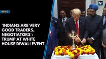 'Indians are very good traders, negotiators': Trump at White House Diwali event