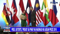 Pangulong #Duterte, proud sa Pinay na nagwagi ng ASEAN prize 2018