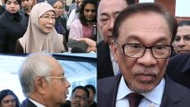 Najib, Anwar and Dr Wan Azizah react to possible Cabinet reshuffle