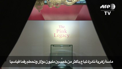 ماسة زهرية نادرة تباع بأكثر من خمسين مليون دولار وتحطم رقما قياسيا