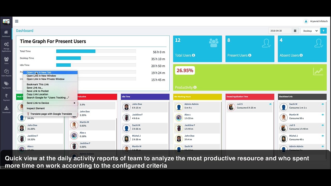 Automated Time Tracking Software & Employee Activity Monitoring