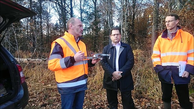 Utilisation d'un drone par les forestiers dans la forêt de Scey-sur-Saône