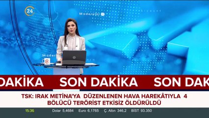 Metina bölgesine hava harekatı