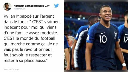 Kylian Mbappé et l’argent dans le football : "C’est vraiment indécent, mais c’est le marché"