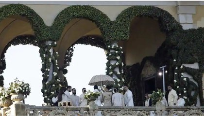 Download Video: Watch: First visuals of Deepika-Ranveer wedding at Villa del Balbianello in Italy