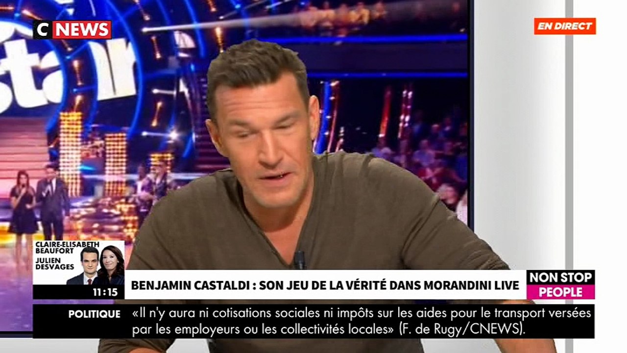 Benjamin Castaldi affirme que Camille Combal avait dit qu'il n'animerait jamais Danse avec les Stars sur le plateau de Morandini Live