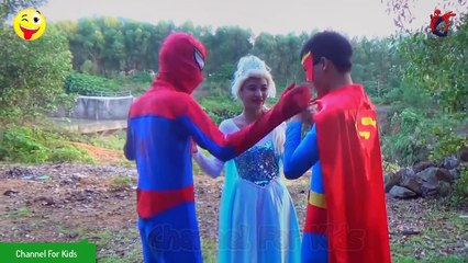 Siêu nhân người nhện đi học - Công chúa Elsa làm cô giáo - Giải cứu Siêu Nhân Người Nhện