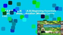 F.R.E.E [D.O.W.N.L.O.A.D] Beginning Essentials in Early Childhood Education (Mindtap Course List)