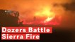 Dozers Battle Sierra Fire In San Bernardino, California