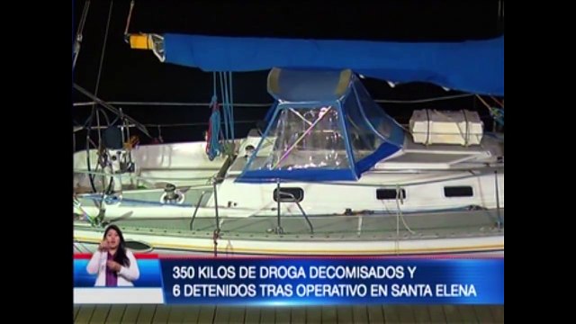 350 kilos de droga decomisados y 6 detenidos tras operativo en Santa Elena