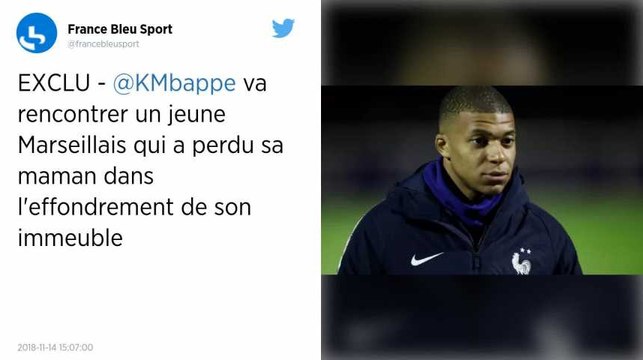 Football. Kylian Mbappé va rencontrer un jeune Marseillais qui a perdu sa maman dans l'effondrement de son immeuble.