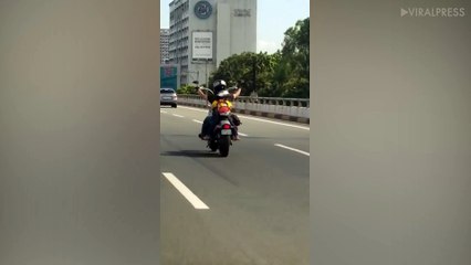 Kid Riding Harley With Daddy