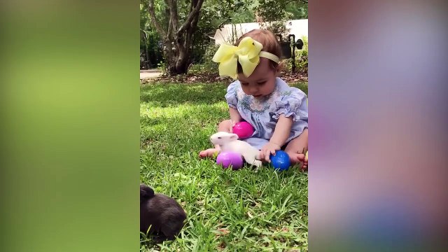 Funny Baby Playing With Animals **** Love between same species is conditional but love between different species is unconditional.