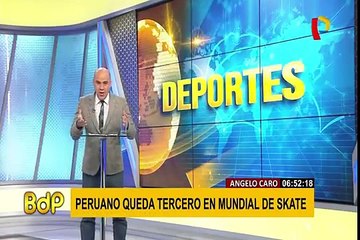 Angelo Caro quedó tercero en mundial de skate en Estados Unidos