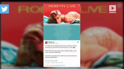 Robyn Announces 2019 Tour Dates