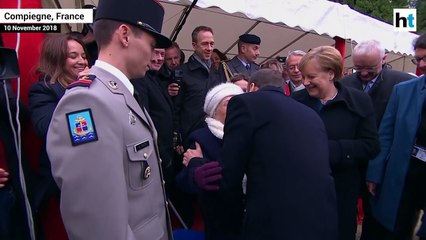 100 yr old woman mistakes Chancellor Merkel for Emmanuel Macron's wife