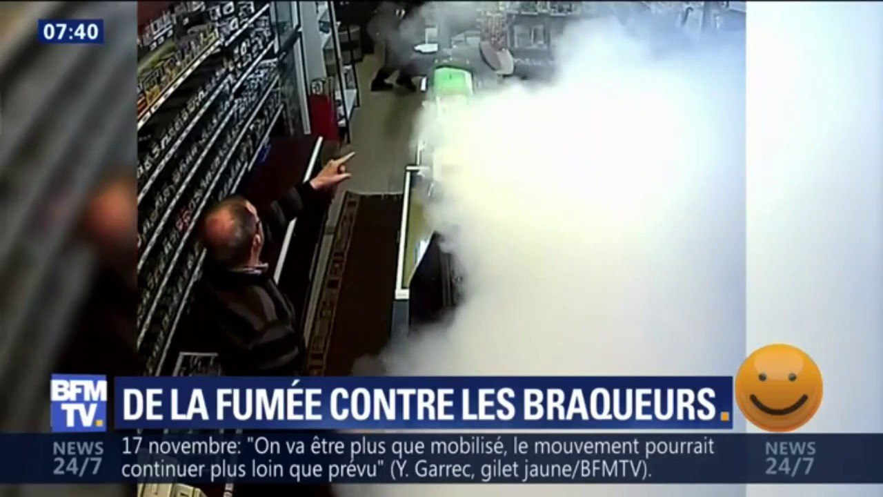 Contre ses braqueurs, ce buraliste déclenche son générateur de brouillard pour les faire fuir