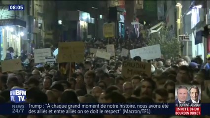 "Gaudin assassin! Gaudin démission!" Au moins 8000 personnes manifestent contre le maire de Marseille 10 jours après l'effondrement d'immeubles