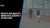 Delhi’s air quality improves slightly after rain
