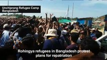 Rohingya refugees in Bangladesh protest against repatriation