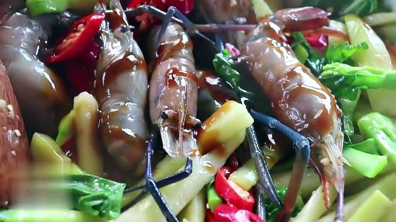 营养美味的大白虾，表嫂一顿烹饪，这手艺真是绝了