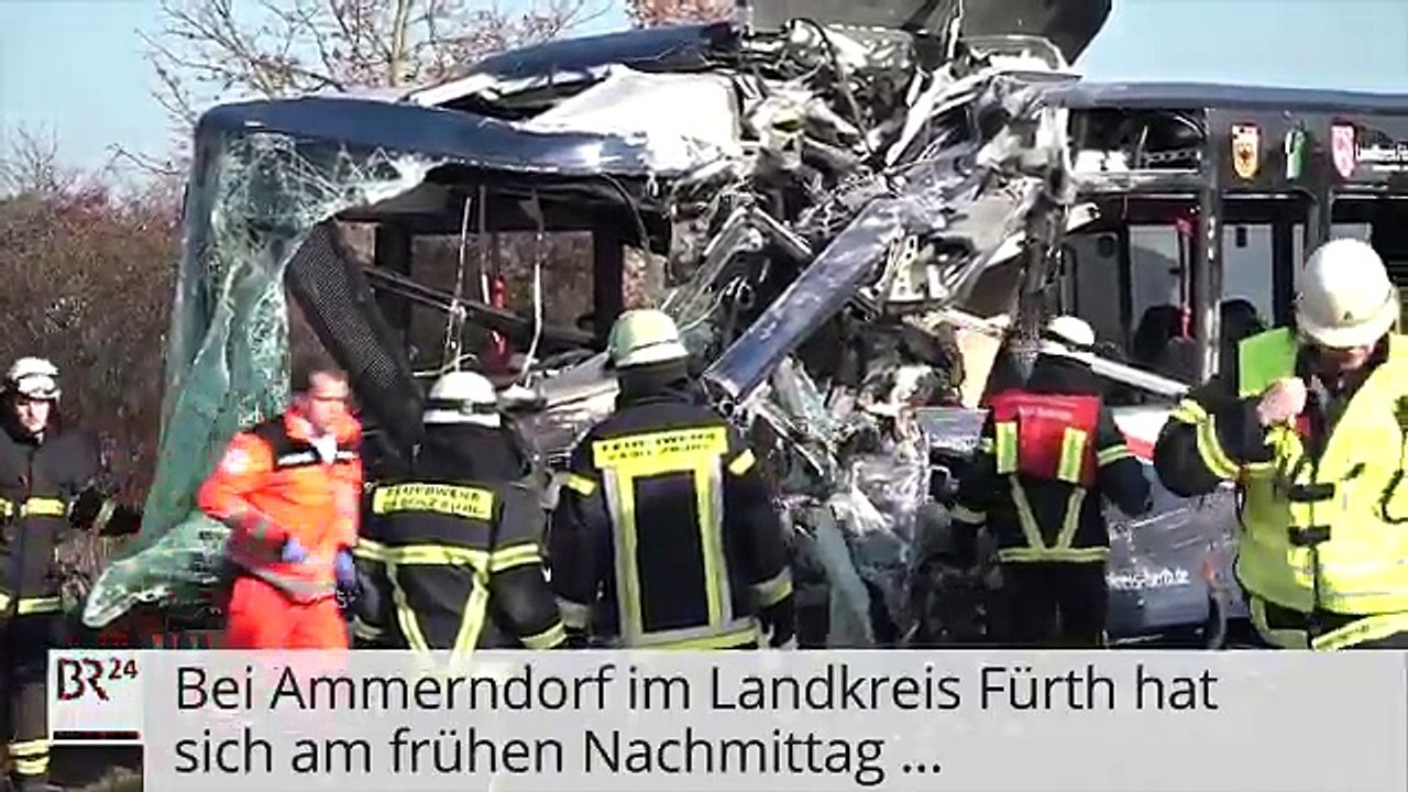 Allemagne: Collision frontale entre deux bus scolaires près de la ville d'Ammerndorf - Une quarantaine de blessés