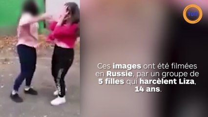 Une fille harcelée en Russie est rouée de coups par ses camarades...