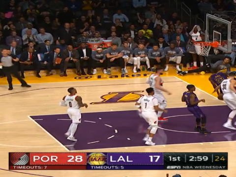 كرة سلّة: ان بي آي: لوس أنجلوس ليكرز 126-117 بورتلاند تريل بلايزرز