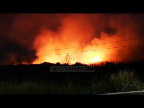 Zjarr i madh pranë autostradës Lushnje-Rrogozhinë - Top Channel Albania - News - Lajme