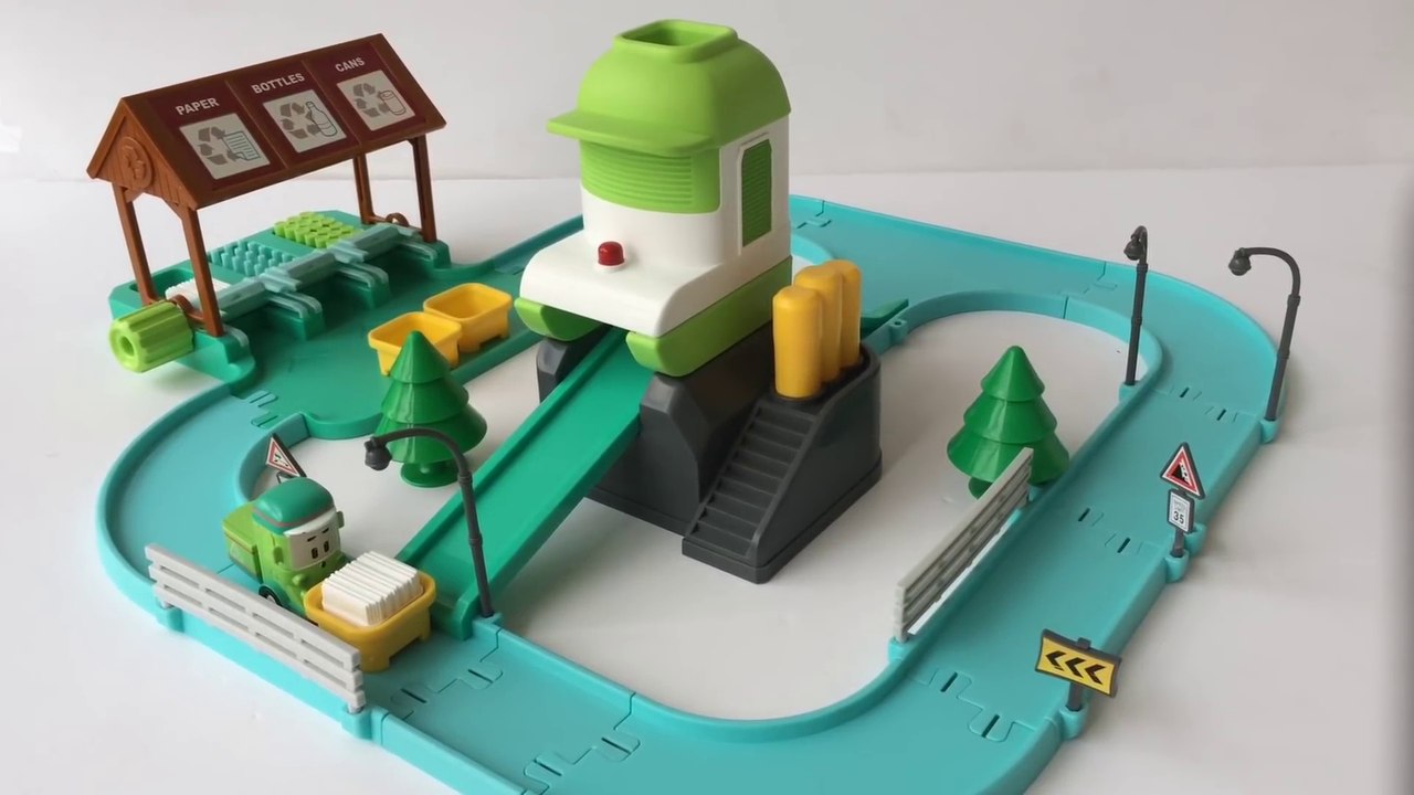 Robocar Poli Recycle Center Playset Cleany 로보카 폴리 - Unboxing Demo Review
