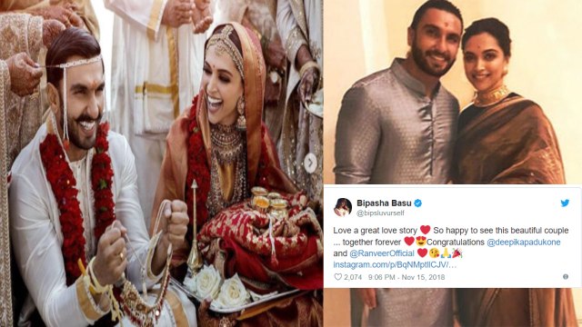 Deepika - Ranveer Wedding: Anushka Sharma, Katrina, Karan Johar & Others WISH Deepveer | FilmiBeat