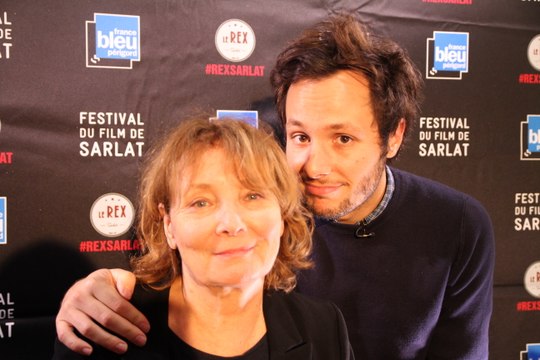 l'équipe du film Ma mère est folle au Festival du Film de Sarlat (Diane Kurys et Vianney)